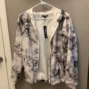 Grey & White Rain Jacket / wind breaker